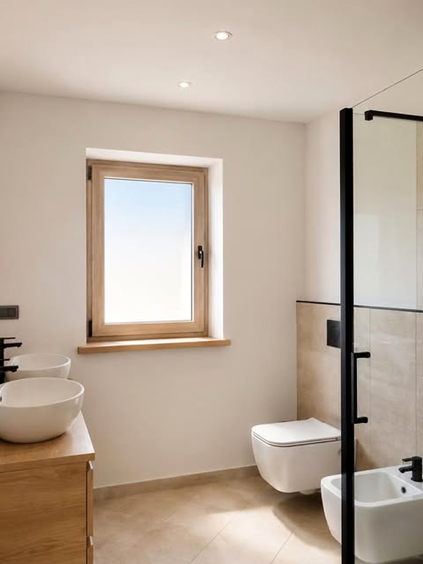 Finestra effetto legno in bagno — Torino e provincia — GBR Group