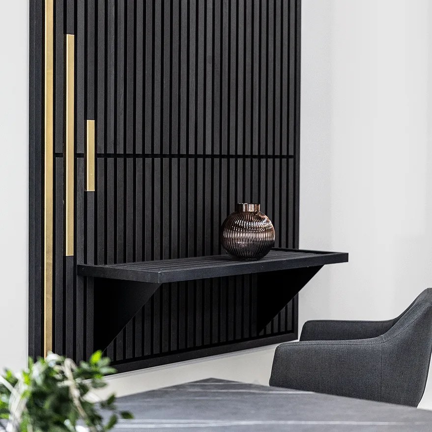 Ingresso e console rivestito con pannelli in doghe MOOVE — GBR Group Torino