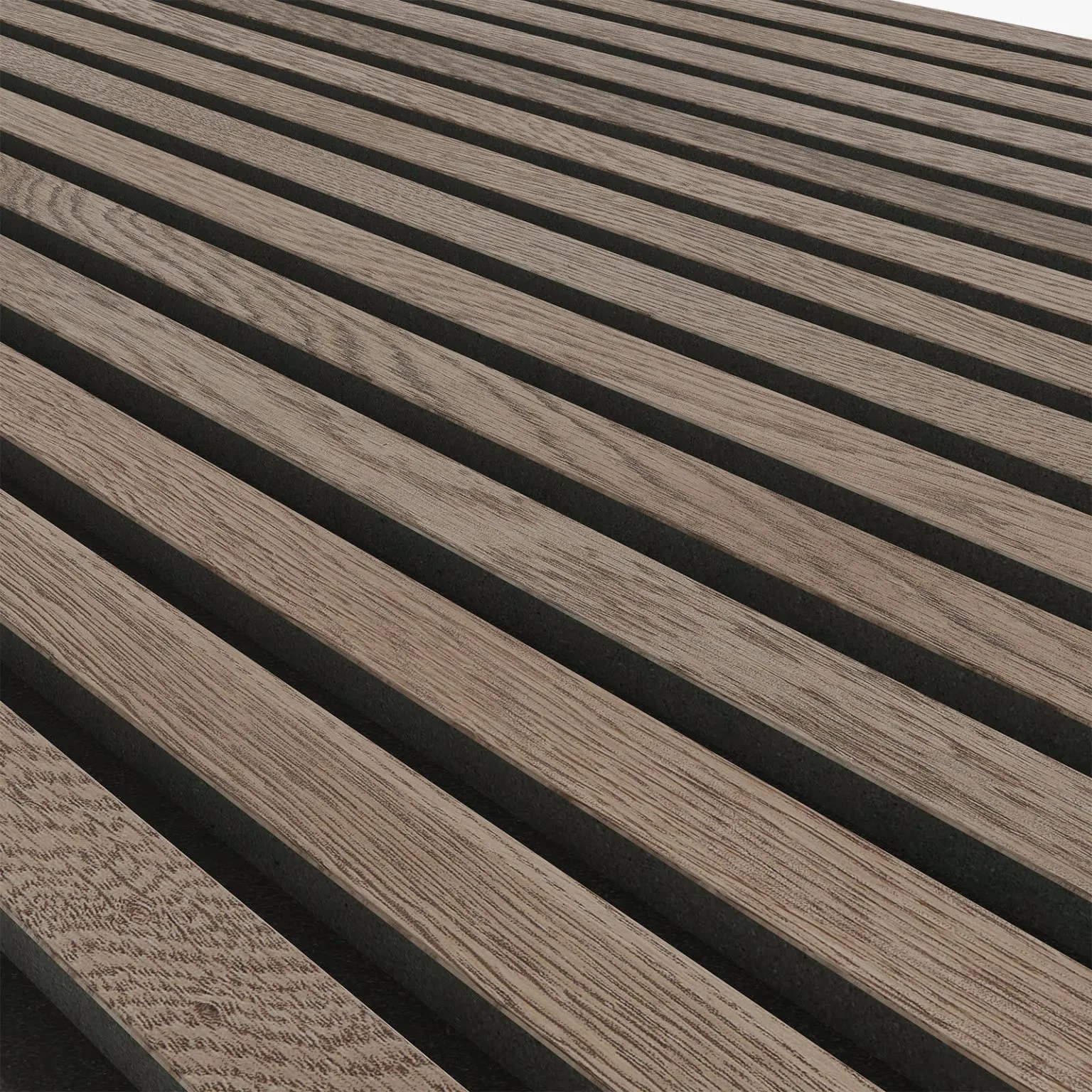 Soggiorno rivestito con pannelli in doghe MOOVE — GBR Group Torino