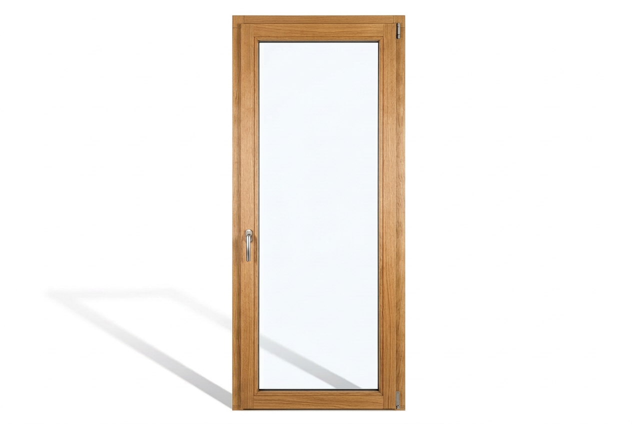 Finestra in legno massello di rovere con telaio naturale — GBR Group Torino